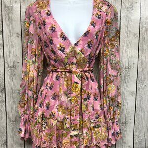 Hemant & Nandita Floral Print Short Dress Ladies Size Small NWT   **